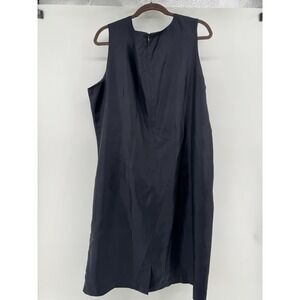 Bob Mackie NWT Silk Black Silk Knee Length Dress Size 22W Lined